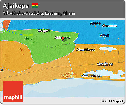 Political Panoramic Map of Ajaikope