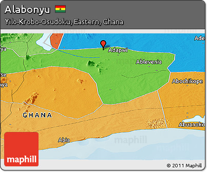 Political Panoramic Map of Alabonyu