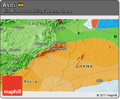 Political Panoramic Map of Asiti