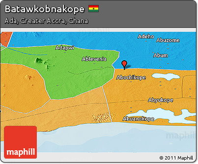 Political Panoramic Map of Batawkobnakope