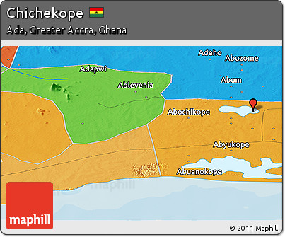 Political Panoramic Map of Chichekope