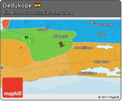 Political Panoramic Map of Dedukope