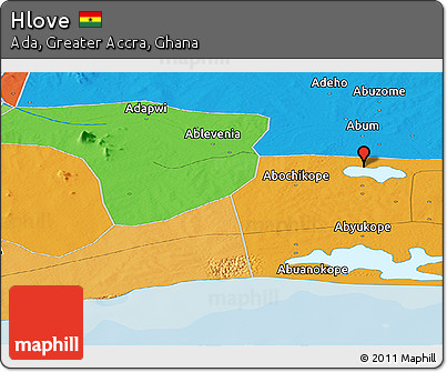 Political Panoramic Map of Hlove