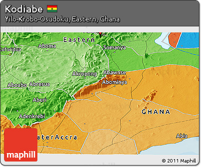 Political Panoramic Map of Kodiabe