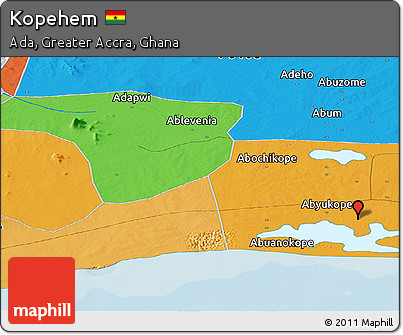Political Panoramic Map of Kopehem