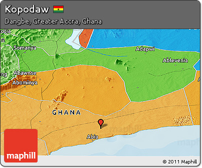 Political Panoramic Map of Kopodaw
