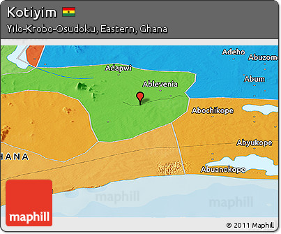 Political Panoramic Map of Kotiyim