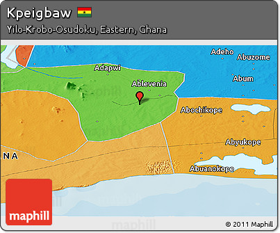 Political Panoramic Map of Kpeigbaw