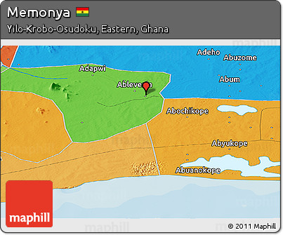 Political Panoramic Map of Memonya