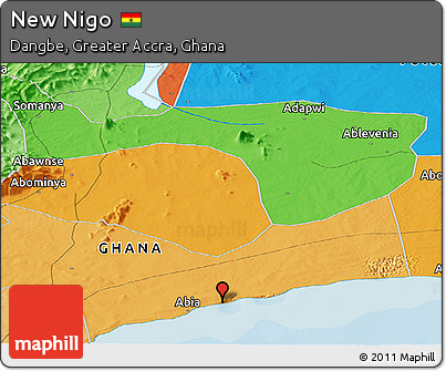 Political Panoramic Map of New Nigo