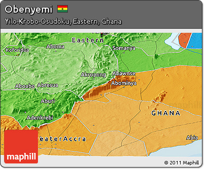 Political Panoramic Map of Obenyemi