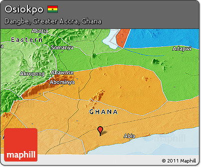 Political Panoramic Map of Osiokpo