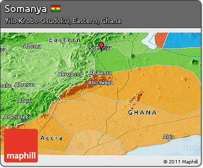 Political Panoramic Map of Somanya