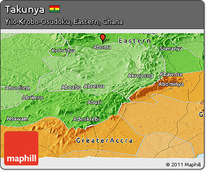 Political Panoramic Map of Takunya