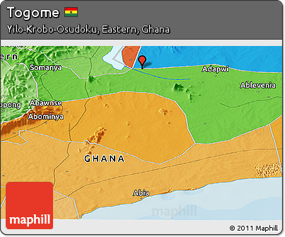 Political Panoramic Map of Togome