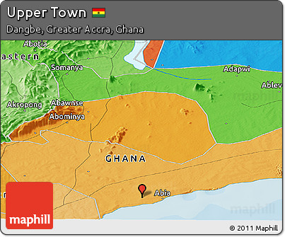 Political Panoramic Map of Upper Town