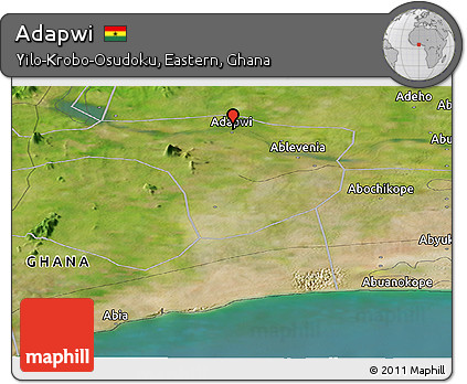 Satellite Panoramic Map of Adapwi