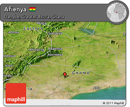Satellite Panoramic Map of Afienya