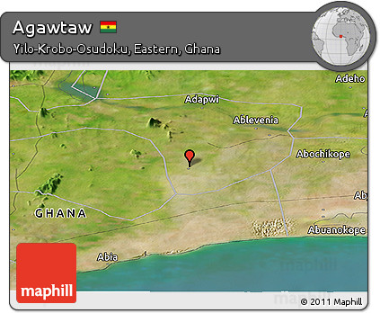 Satellite Panoramic Map of Agawtaw