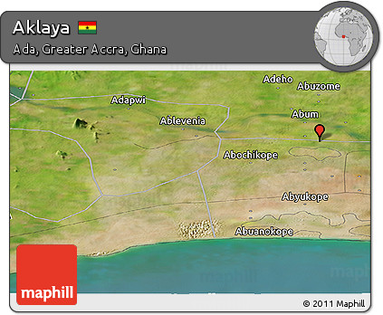 Satellite Panoramic Map of Aklaya