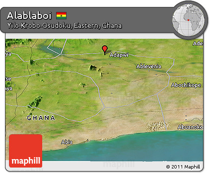 Satellite Panoramic Map of Alablaboi