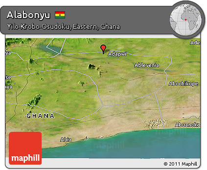 Satellite Panoramic Map of Alabonyu