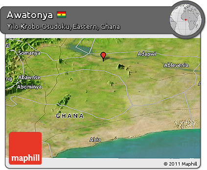 Satellite Panoramic Map of Awatonya