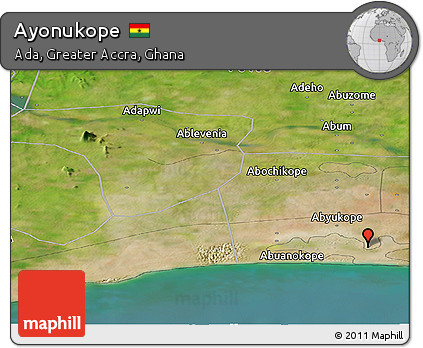 Satellite Panoramic Map of Ayonukope