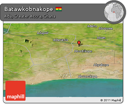 Satellite Panoramic Map of Batawkobnakope