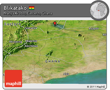Satellite Panoramic Map of Blikatako