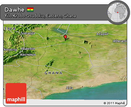 Satellite Panoramic Map of Dawhe