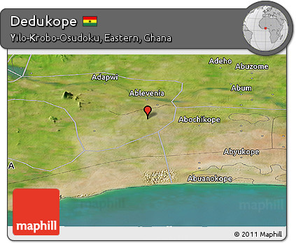 Satellite Panoramic Map of Dedukope