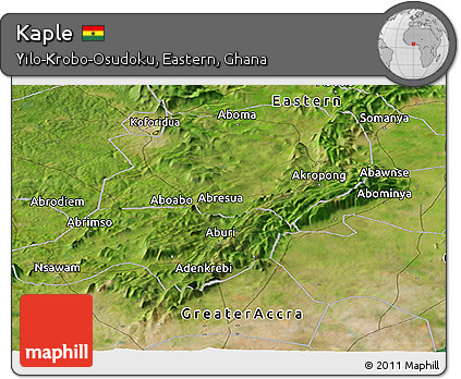 Satellite Panoramic Map of Kaple