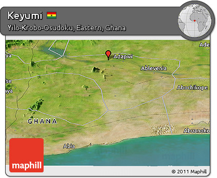 Satellite Panoramic Map of Keyumi
