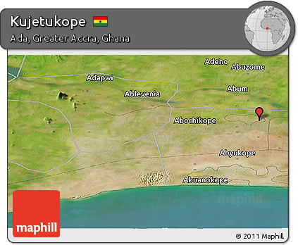 Satellite Panoramic Map of Kujetukope