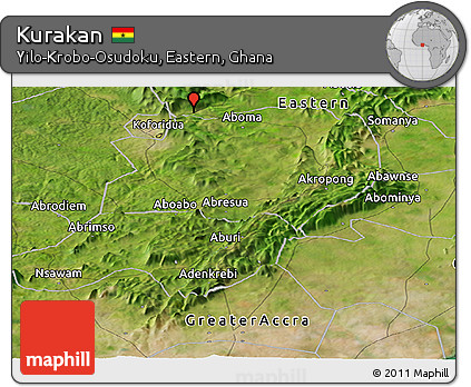 Satellite Panoramic Map of Kurakan