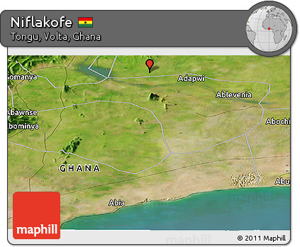 Satellite Panoramic Map of Niflakofe