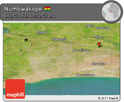 Satellite Panoramic Map of Numbwakope