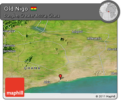 Satellite Panoramic Map of Old Nigo
