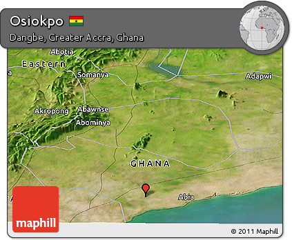 Satellite Panoramic Map of Osiokpo