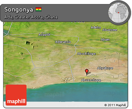 Satellite Panoramic Map of Songonya