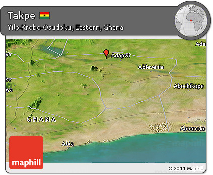 Satellite Panoramic Map of Takpe