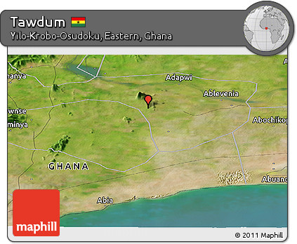 Satellite Panoramic Map of Tawdum