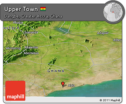 Satellite Panoramic Map of Upper Town