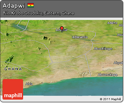 Satellite Panoramic Map of Adapwi