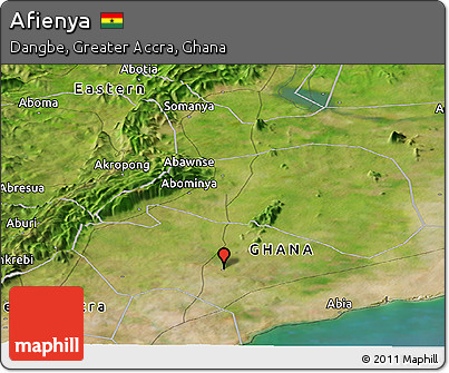 Satellite Panoramic Map of Afienya