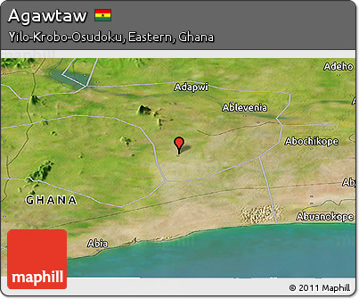 Satellite Panoramic Map of Agawtaw