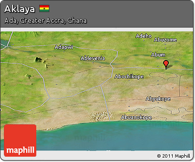 Satellite Panoramic Map of Aklaya