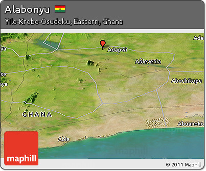 Satellite Panoramic Map of Alabonyu