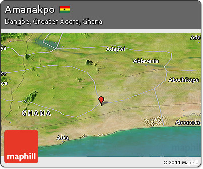 Satellite Panoramic Map of Amanakpo